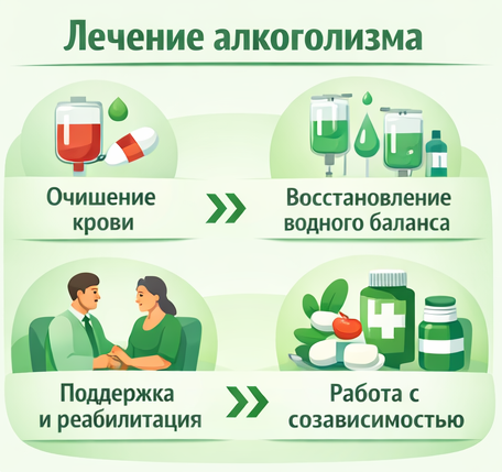 лечение алкоголизма в Нерехте этапы
